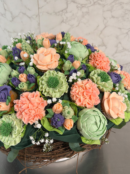 Floral Cupcake Dome Centerpiece